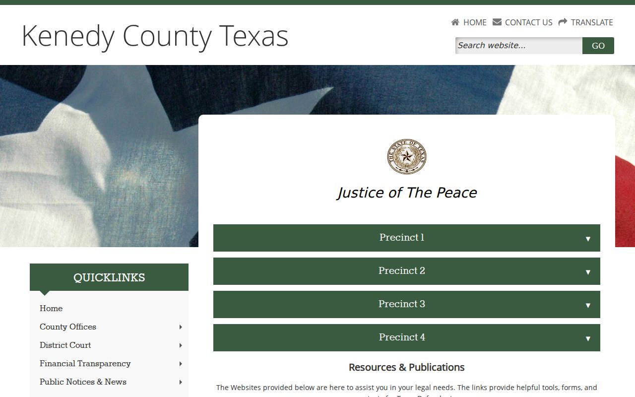 Four Kenedy County justice court criminal case contacts