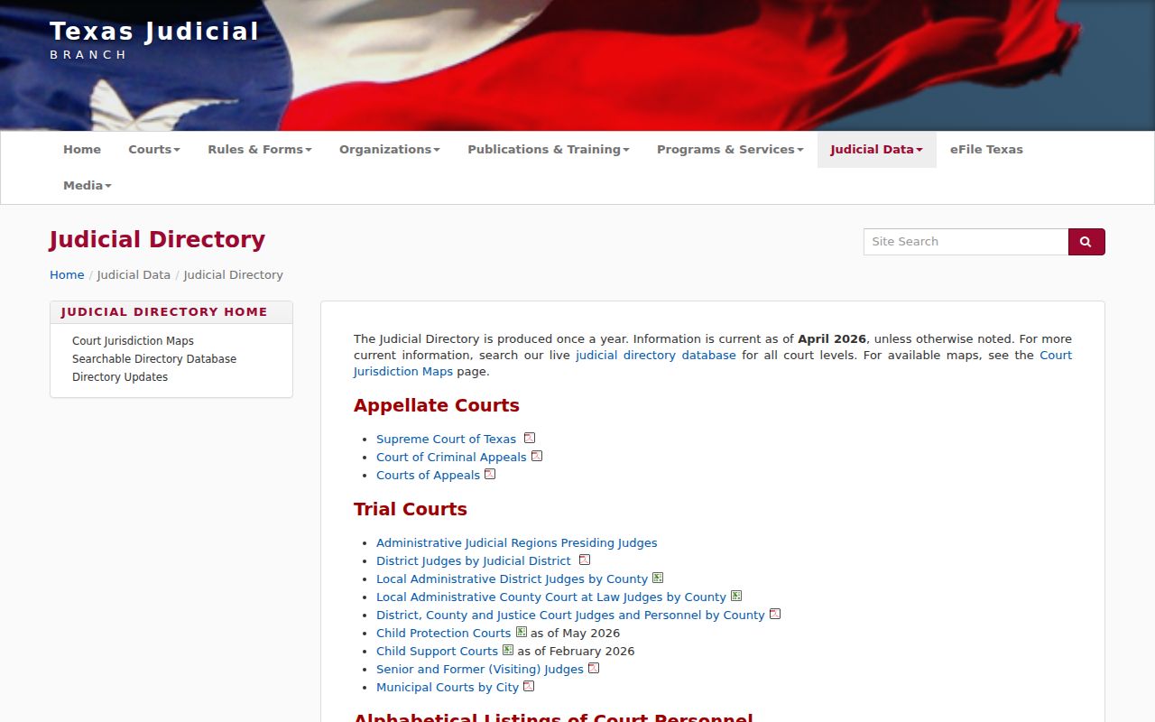 Texas judicial directory for Kenedy County criminal court cases