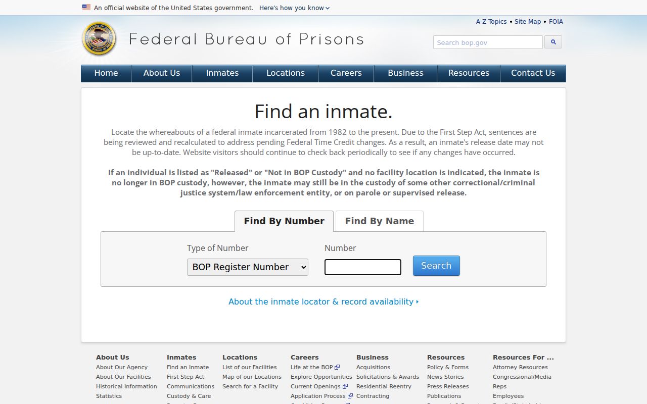 Kenedy County criminal history federal inmate locator
